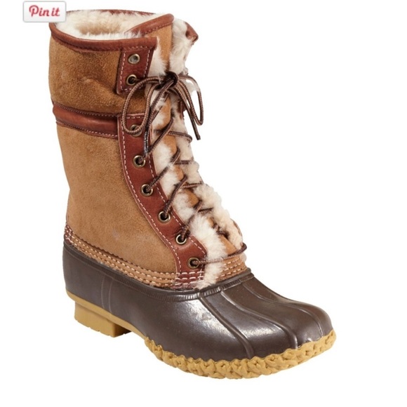L.L. Bean Wicked Good Bean Boots Shearling Lined 6 - Picture 1 of 13